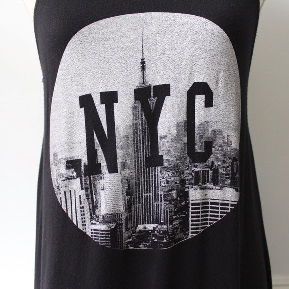 NYC Black Tank Dress with Caged Back XS/S - Picture 5 of 11